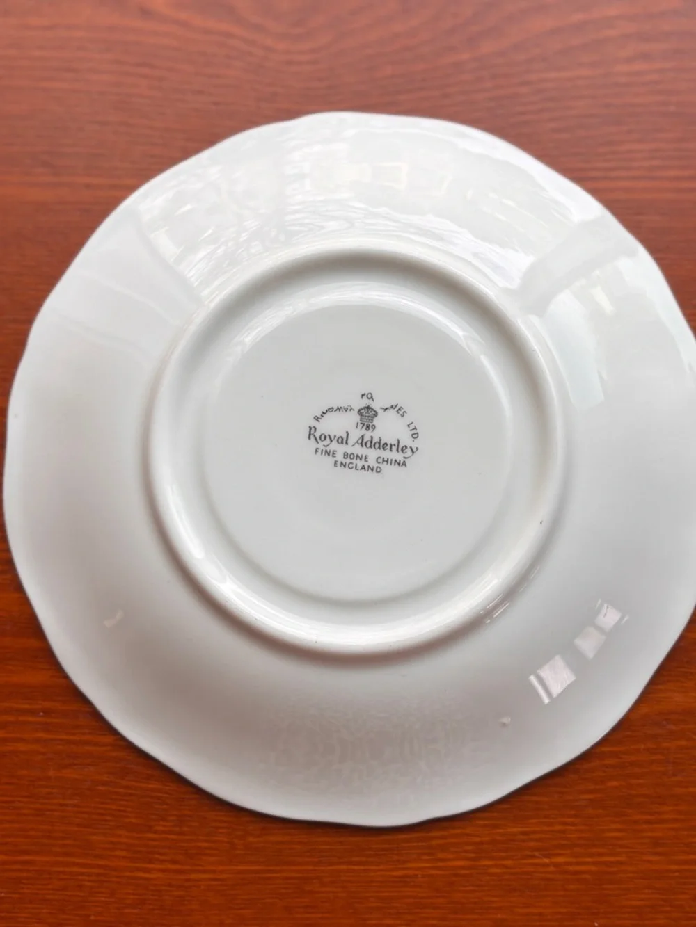 Royal Adderley Teacup & Saucer Fine Bone China Atomic Pattern England Vintage